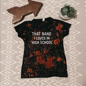 Band T-Shirt Custom Bleached